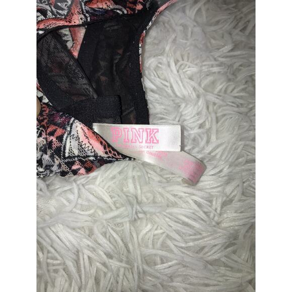 Victoria’s Secret Pink Lightly Lined Bralette Size Lg Aztec Geometric Print - Picture 5 of 6